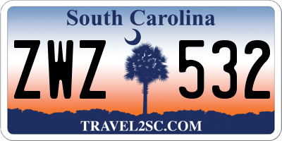SC license plate ZWZ532