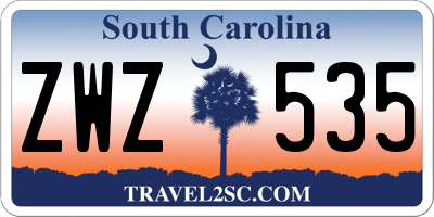 SC license plate ZWZ535