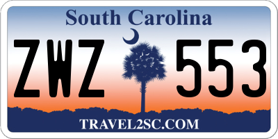 SC license plate ZWZ553
