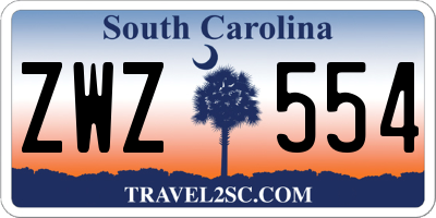 SC license plate ZWZ554