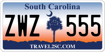 SC license plate ZWZ555