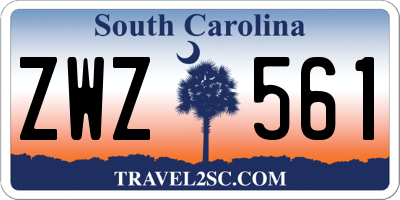 SC license plate ZWZ561