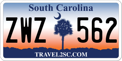 SC license plate ZWZ562