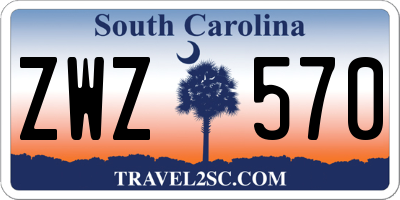 SC license plate ZWZ570