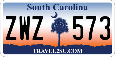 SC license plate ZWZ573
