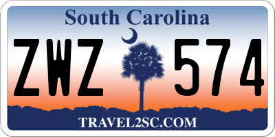 SC license plate ZWZ574