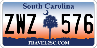 SC license plate ZWZ576