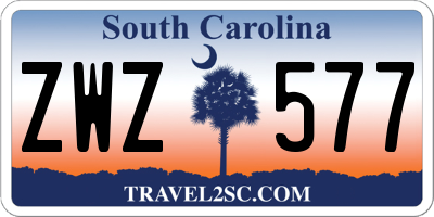 SC license plate ZWZ577