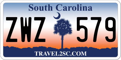 SC license plate ZWZ579