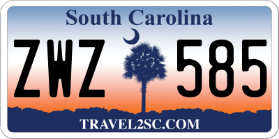 SC license plate ZWZ585