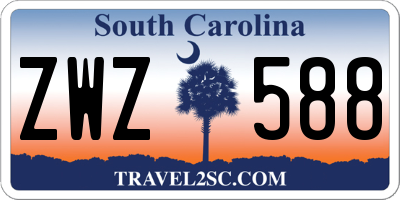 SC license plate ZWZ588