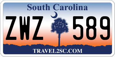 SC license plate ZWZ589
