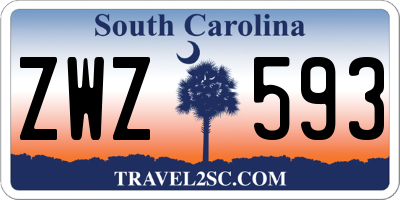 SC license plate ZWZ593