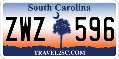 SC license plate ZWZ596