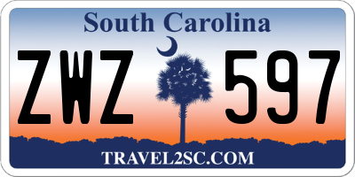 SC license plate ZWZ597