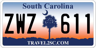 SC license plate ZWZ611