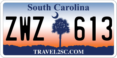 SC license plate ZWZ613