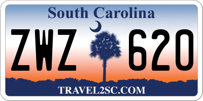 SC license plate ZWZ620