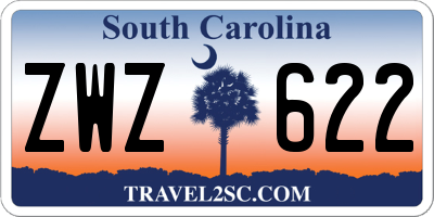 SC license plate ZWZ622
