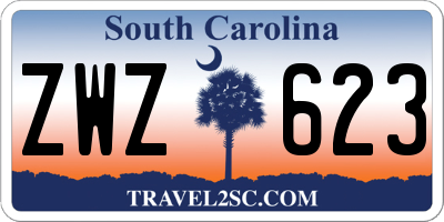 SC license plate ZWZ623
