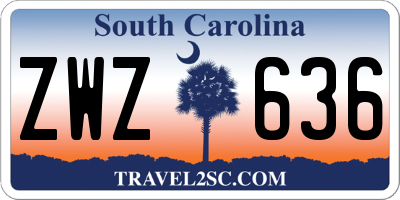SC license plate ZWZ636