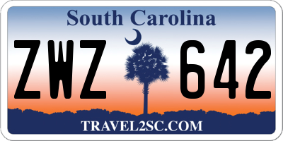 SC license plate ZWZ642