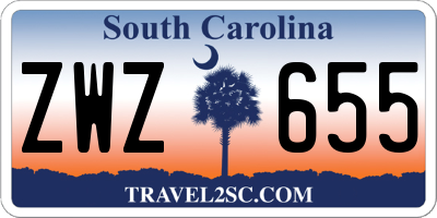SC license plate ZWZ655