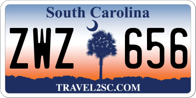 SC license plate ZWZ656
