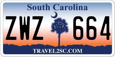 SC license plate ZWZ664