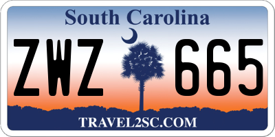 SC license plate ZWZ665
