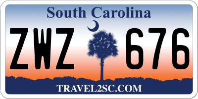 SC license plate ZWZ676