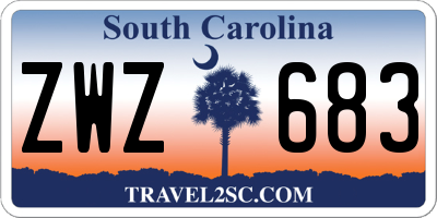 SC license plate ZWZ683