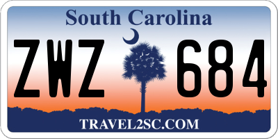 SC license plate ZWZ684
