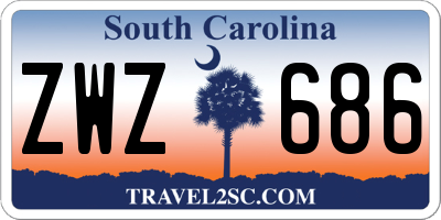 SC license plate ZWZ686