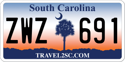 SC license plate ZWZ691
