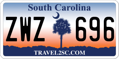 SC license plate ZWZ696