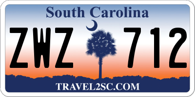 SC license plate ZWZ712