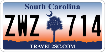 SC license plate ZWZ714