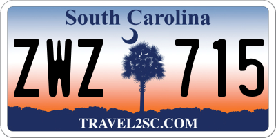 SC license plate ZWZ715