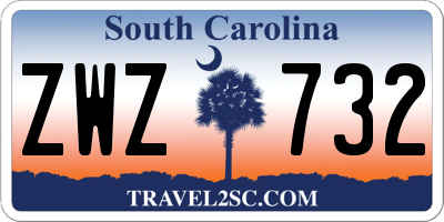 SC license plate ZWZ732