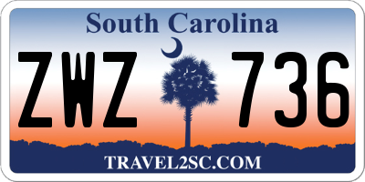 SC license plate ZWZ736