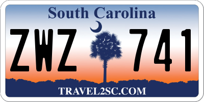 SC license plate ZWZ741