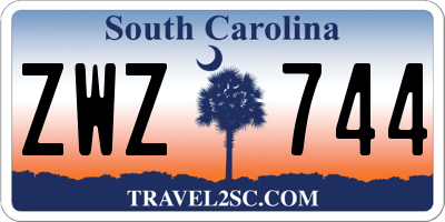 SC license plate ZWZ744