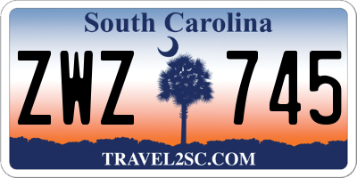 SC license plate ZWZ745