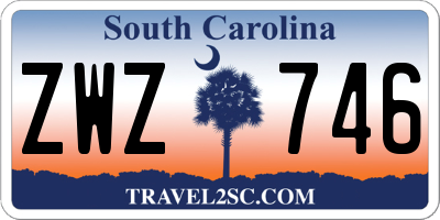 SC license plate ZWZ746