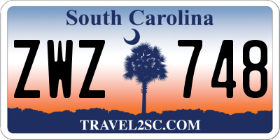SC license plate ZWZ748