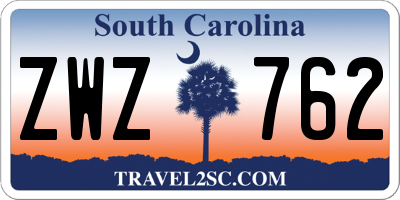 SC license plate ZWZ762