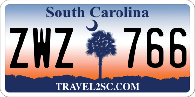 SC license plate ZWZ766