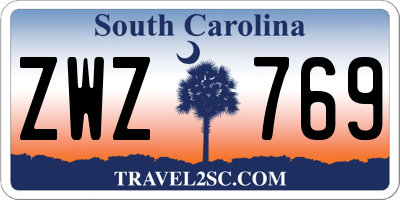 SC license plate ZWZ769