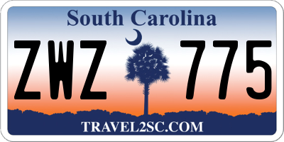SC license plate ZWZ775